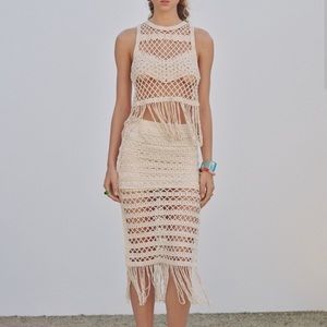 Macrame Skirt and Top Set (NWOT)